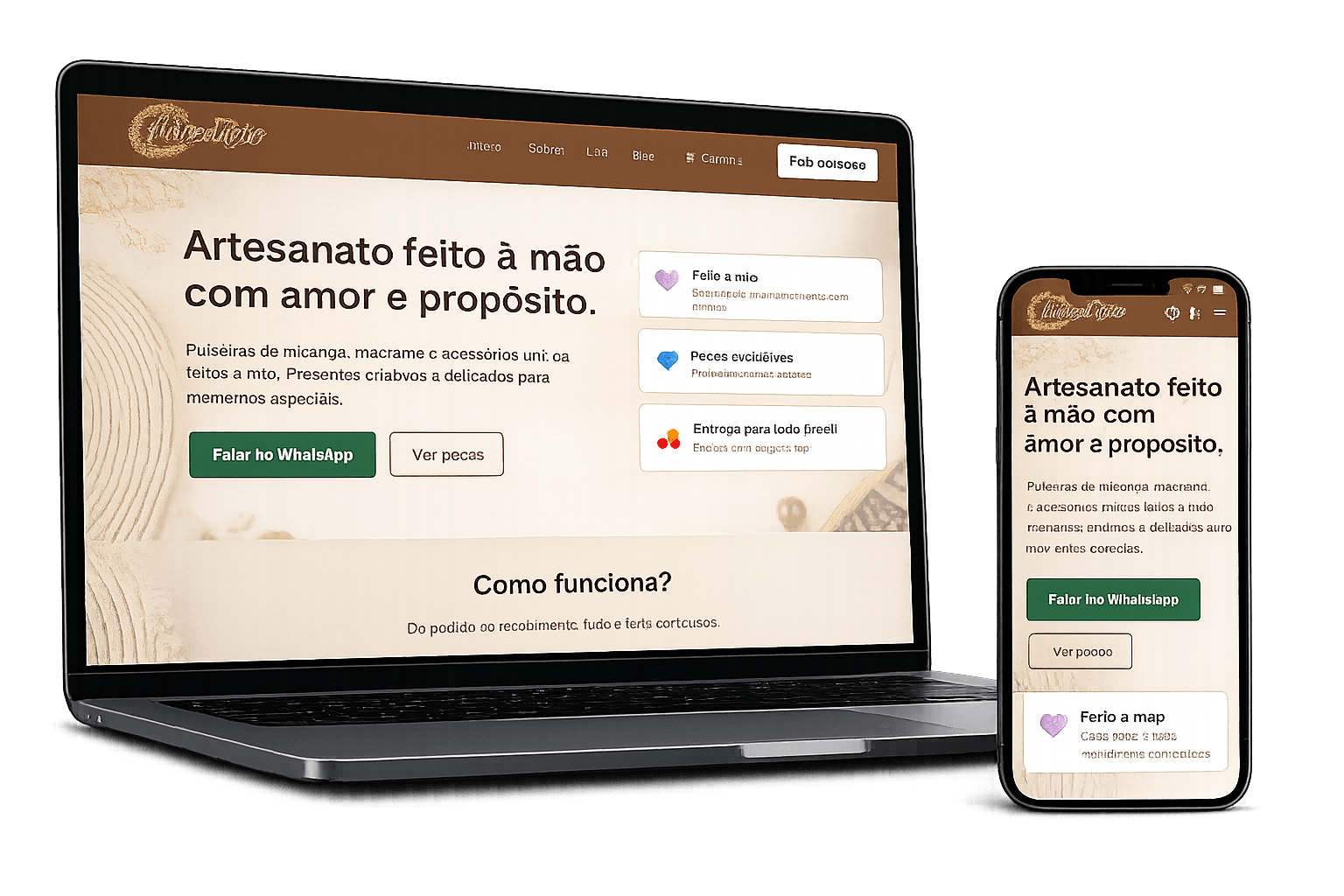 Mockup do projeto Artesana.io
