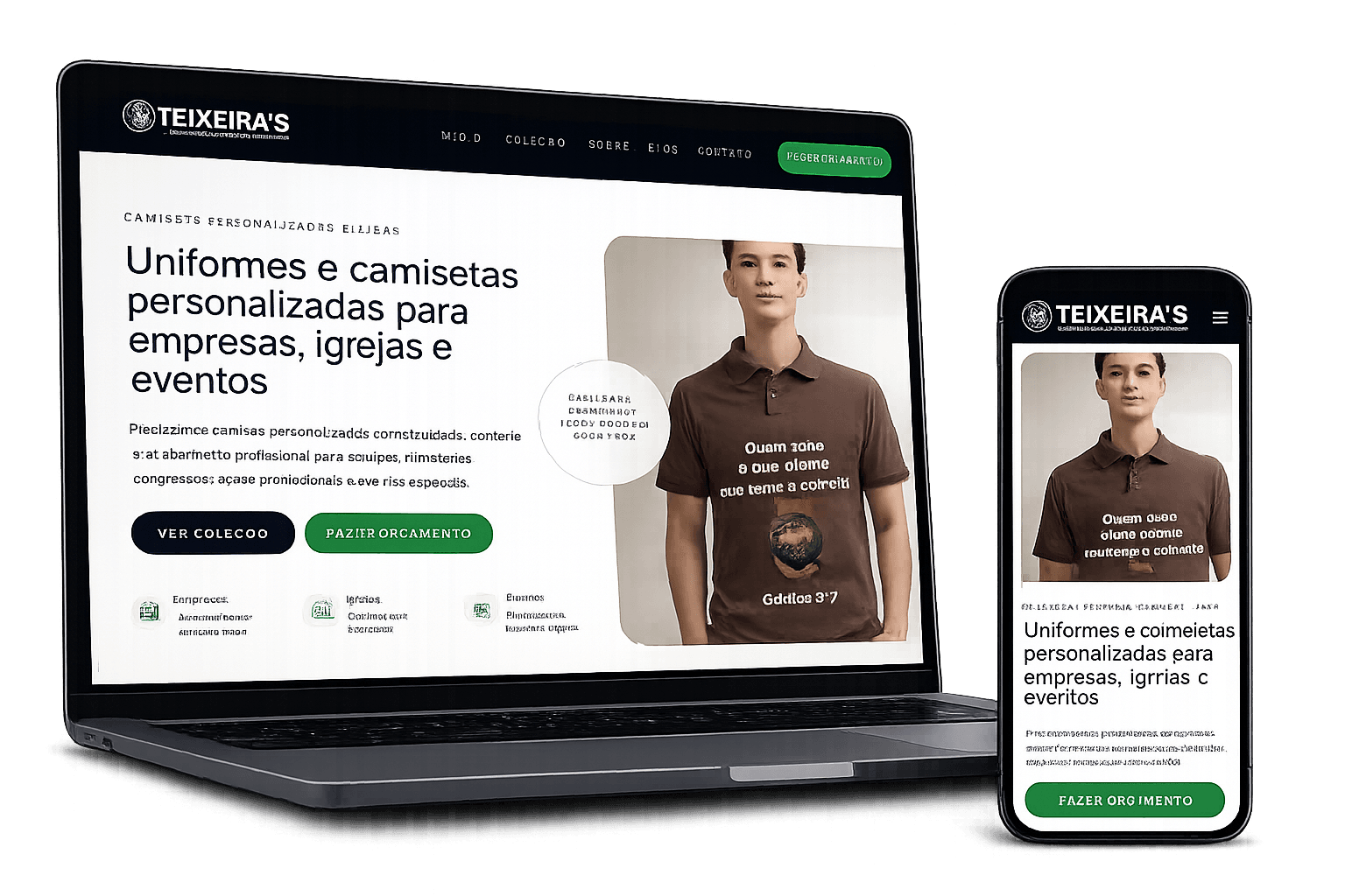 Mockup do projeto CM Teixeiras