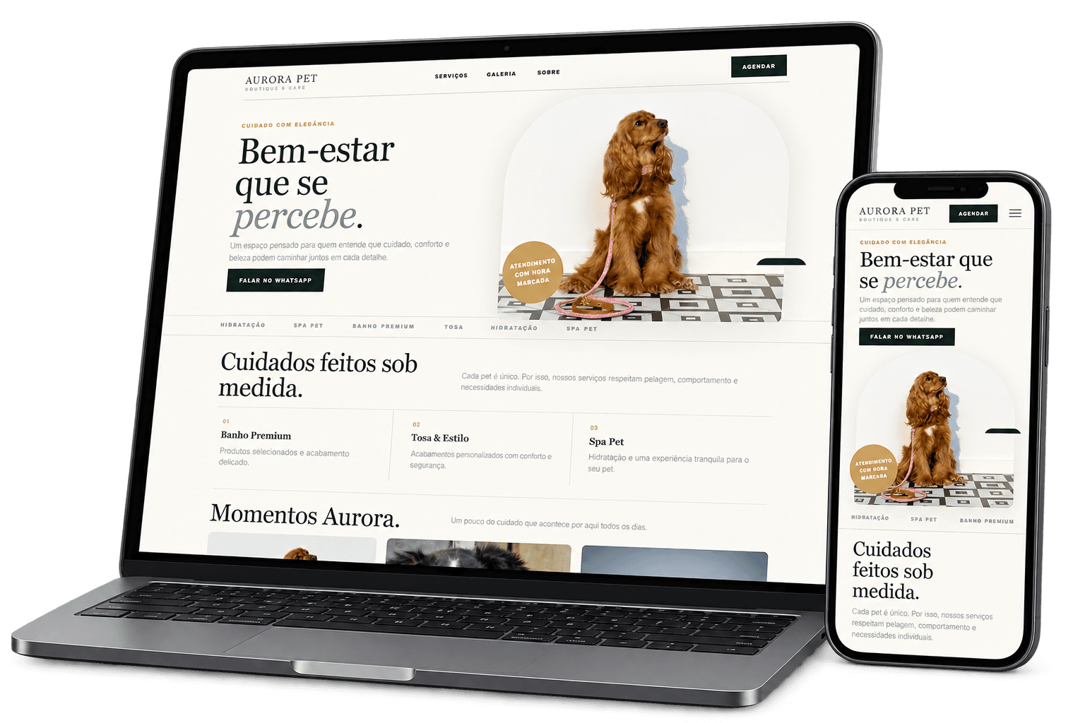 Mockup do projeto Modelo Pet Shop Premium